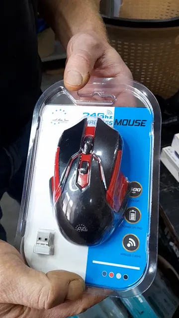 Bezdrátová myš DZL 2,4 GHz, 1600 DPI, USB přijímač